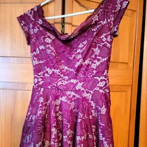 Burgandy lace juniors mini dress size 5/6